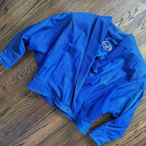 80s Vintage Royal Blue Leather Jacket