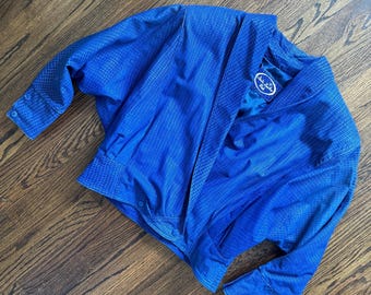80s Vintage Royal Blue Leather Jacket