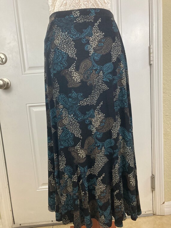 Vintage 90’s Paisley Midi Skirt | L - image 3