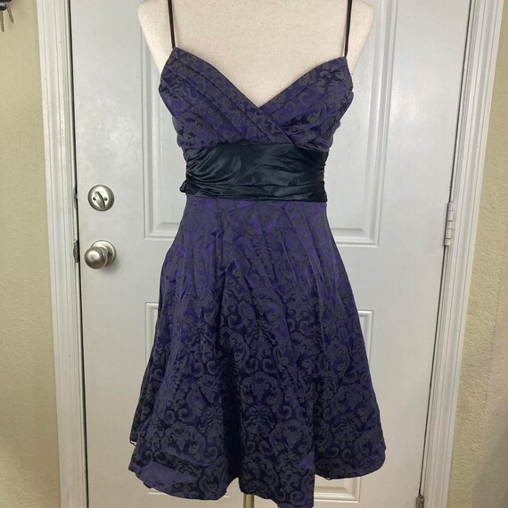 Vintage Y2K Speeckler’s Purple/Black Mini Dress |… - image 1
