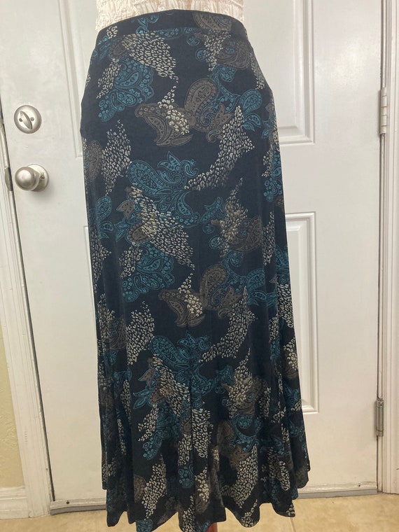 Vintage 90’s Paisley Midi Skirt | L - image 2