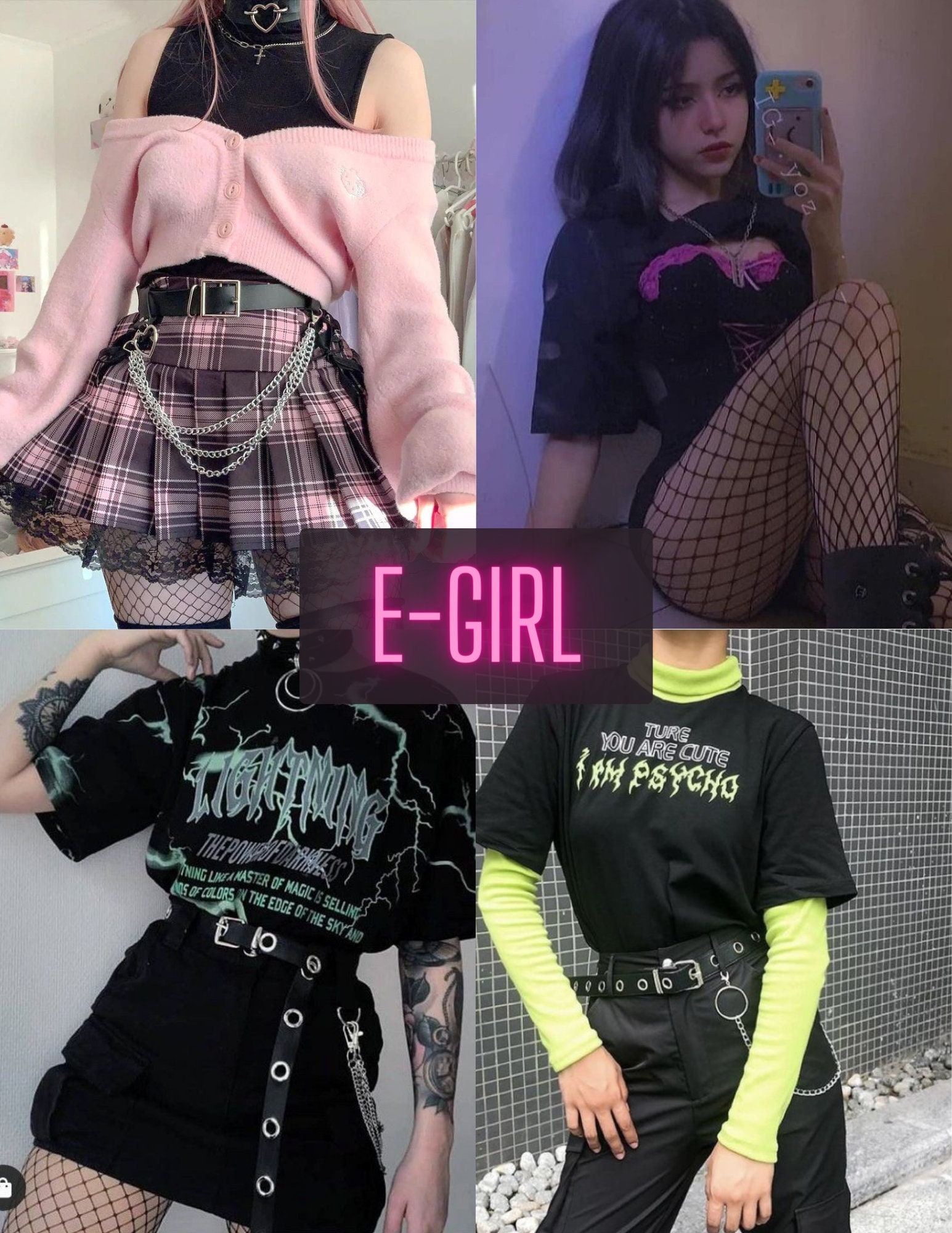 Gothic Aesthetic Cute Graphic Women Panties Black High Waist Grunge Style  Emo Briefs Underwear egirl Fashion Alt Panty