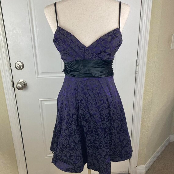 Vintage Y2K Speeckler’s Purple/Black Mini Dress |… - image 2