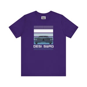 Desi Swag Branded Classic Car Tshirt | Dunkle Farben Desi Shirts | Bestes Markengeschenk für Desi Leute | Punjabi Kleidung | Unisex Baumwolle TShirt
