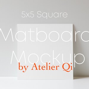 Maqueta de impresión de bellas artes montada de 5x5 (proporción cuadrada de 1:1), maqueta de tablero ultra grueso, maqueta de tablero de póster, maqueta montada