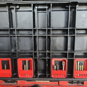 Milwaukee Packout Rolling Toolbox Lid Bit Holder Full Lower Kit #1 - Make your Packout Toolbox better! - Made in and Shipped from Canada