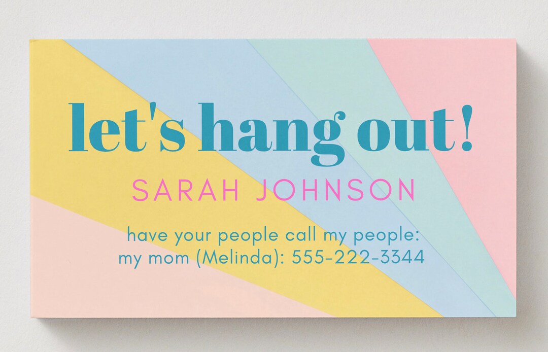 Kid's Playdate Card Template Printable and Editable - Etsy
