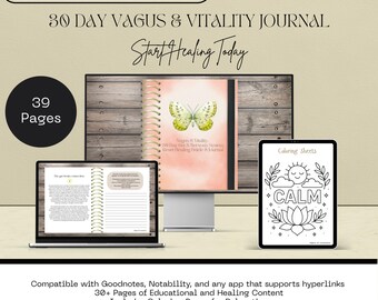 Vagus Nerve Reset: 30 Day Gut and Nervous System Reset Healing Guide & Journal
