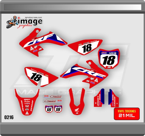 Honda Crf50 Full Graphics Set, Free Personal Id, Mini Plates