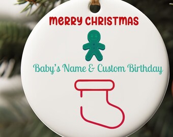 Custom Baby’s First Christmas Ornament