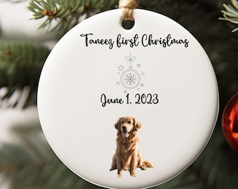 Custom Dog & Cat Photo Christmas Ornament