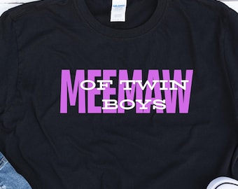 Camiseta unisex de meemaw para niños gemelos