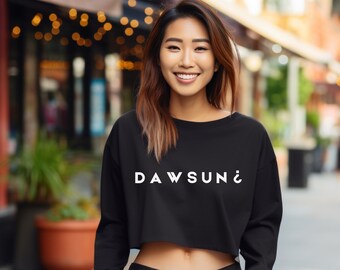 Relaxed Fit Cropped Sweatshirt: Women's Fleece Pullover