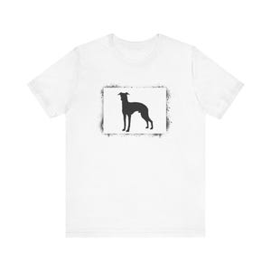 Minimalistisches italienisches Windhund Silhouette T-Shirt