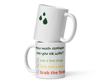 ¿Cuánto contexto? : Taza blanca brillante