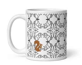 Squirrel! : White glossy mug