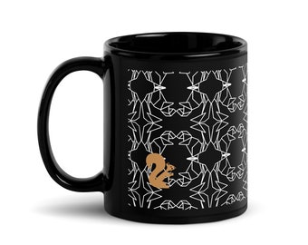 Squirrel !  :  Black Glossy Mug