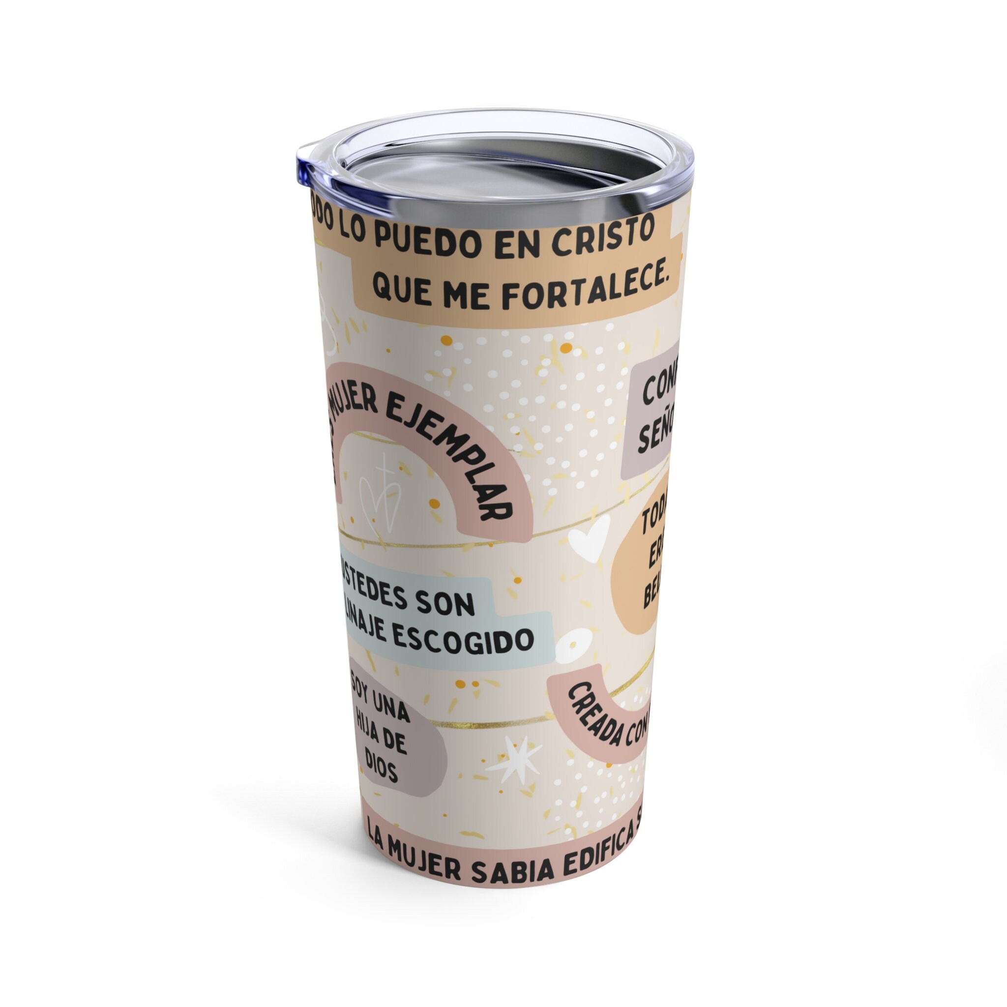 Christian Affirmation Tumbler, Afirmaciones Cristianas En Español,bible