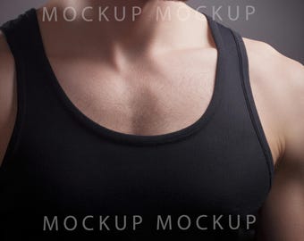 Male Chest Tattoo Mockup | Realistic Studio Skin JPG