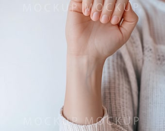 Weibliches Handgelenk Tattoo Mockup | Realistisches Studio JPG