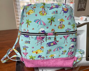 Begonia Backpack - Flamingos at the Beach