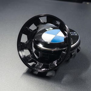 thumbnail image 2 of BMW Painted Floating Wheel Center Cap Set – 68mm & 56mm – Black, No Chrome Edge 2 of 6