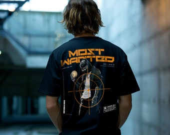 Most Wanted (Black) - Ninety Five Art - T shirt unisexe 100% coton biologique