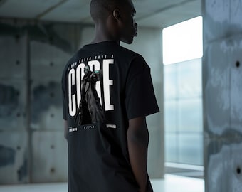 A Man Gotta Have A Code (Black) - Ninety Five Art - T-Shirt Unisexe 100% Coton Biologique