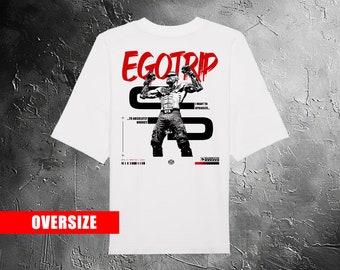 Egotrip (White) - Ninety Five Art - T shirt Oversize 100% coton biologique