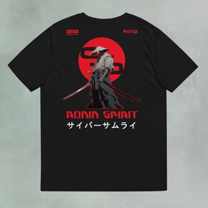Ronin Spirit black Ninety Five Art T shirt 100% coton biologique image 1