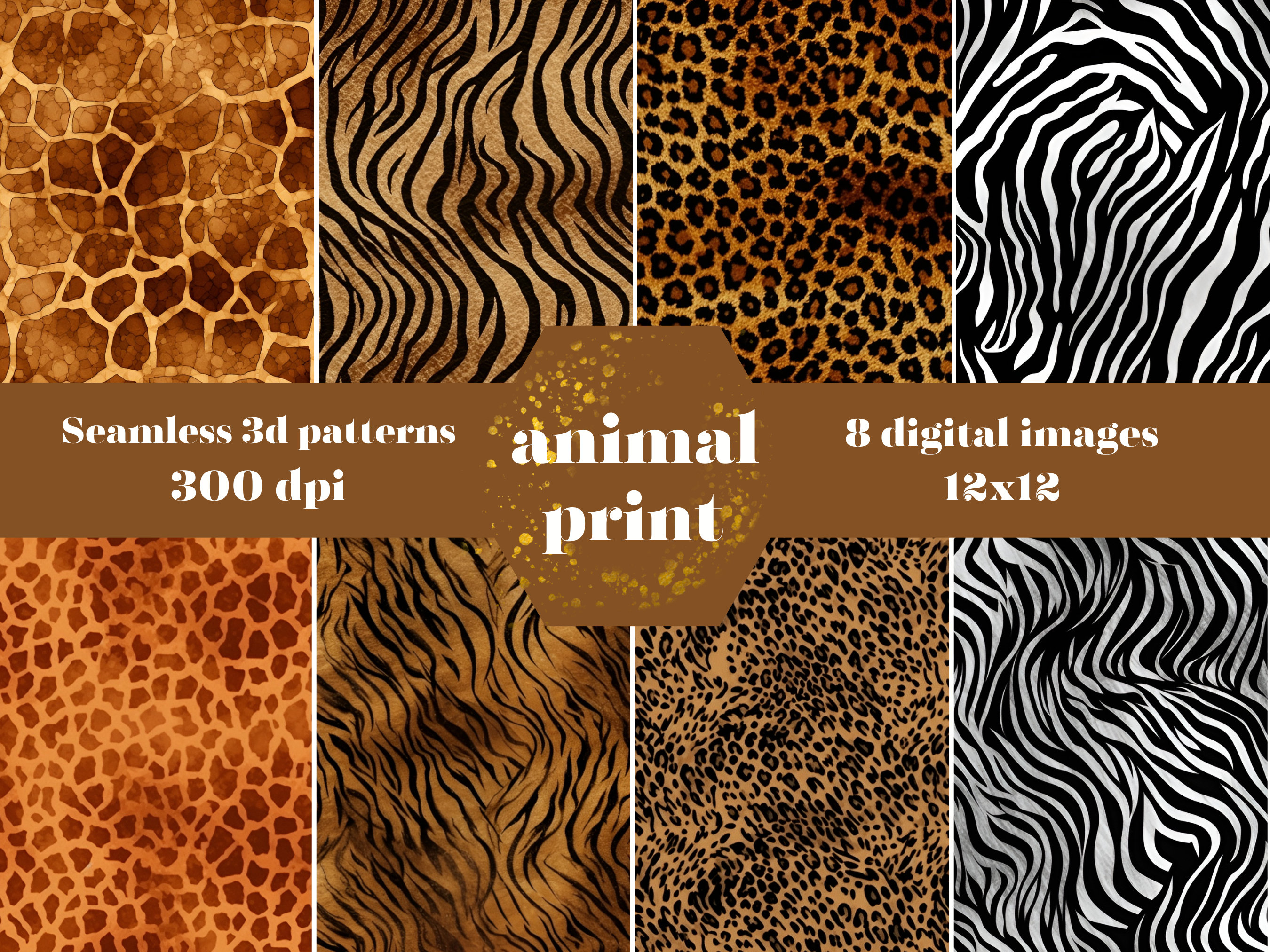 Animal Print Digital Patterns Seamless Pattern Design Printable Paper ...