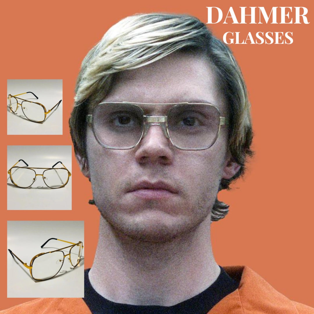 Jeffrey Dahmer Glasses Metal Tear Drop Clear Len Glass Etsy