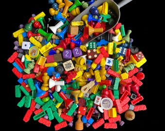 Vintage & Modern Game Pieces: Mixed Media Craft Supply, 75+ Pcs