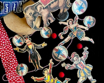 Vintage-Inspired Circus Banner: Handmade Party Decor