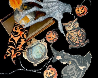 Halloween Witch Garland • Vintage-Style Party Banner