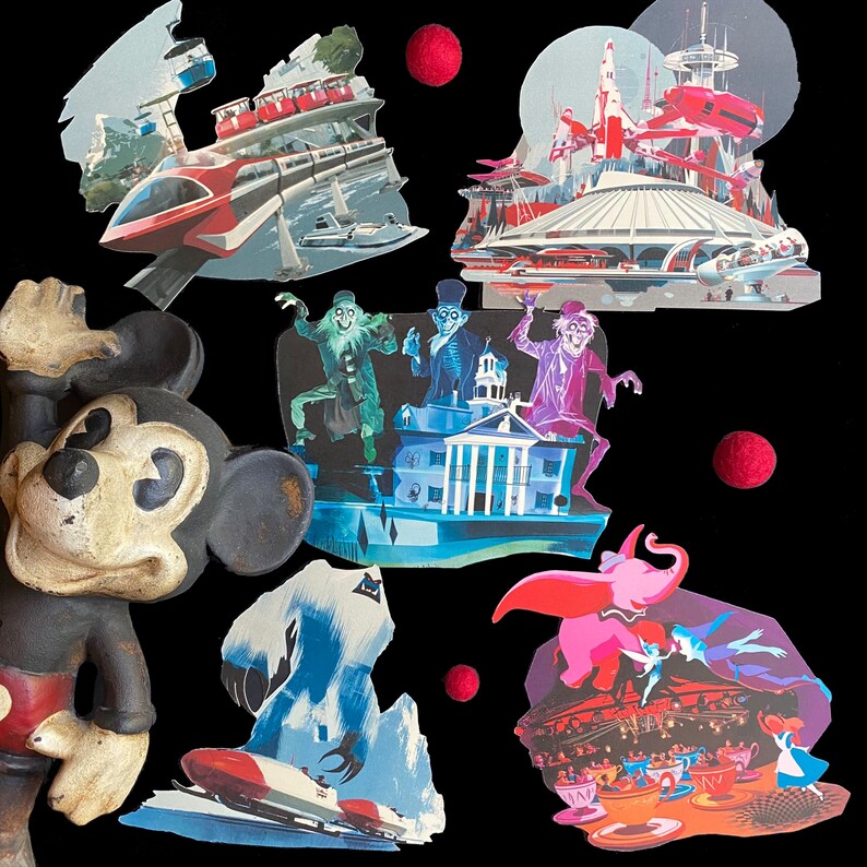 Disney Rides Pattern Disneyland and Walt Disney World Ride Cutouts: Nostalgic Ephemera for ...