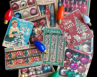 Retro Star Brite Christmas Die Cuts | Mid-Century Ornaments | Shiny Bright Inspired Decor