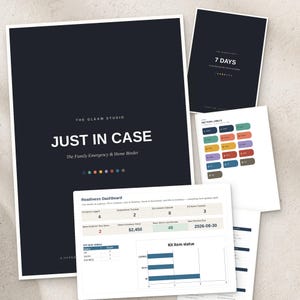 Family Emergency Binder, Digital Hyperlinked Home Planner, GoodNotes and Printable PDF