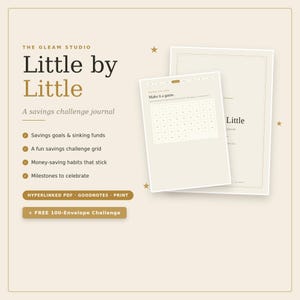 Savings Tracker Digital, Money Saving Challenge GoodNotes, Hyperlinked Sinking Funds Planner, Savings Goals Journal