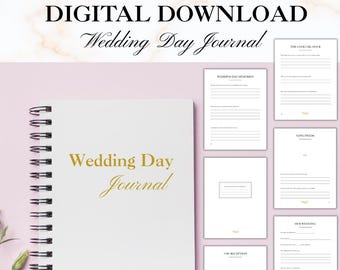 Diario de boda imprimible, álbum de fotos para recién casados, álbum de recortes para parejas (descarga digital en PDF de 8.5 x 11")