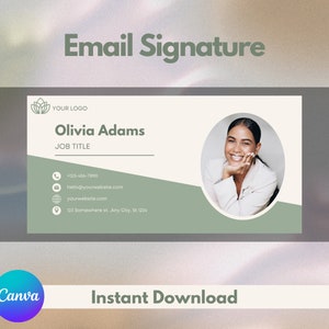 DIY Email Signature Template for Professionals, Email Footer Design - Fully Editable Canva Template - Instant Download