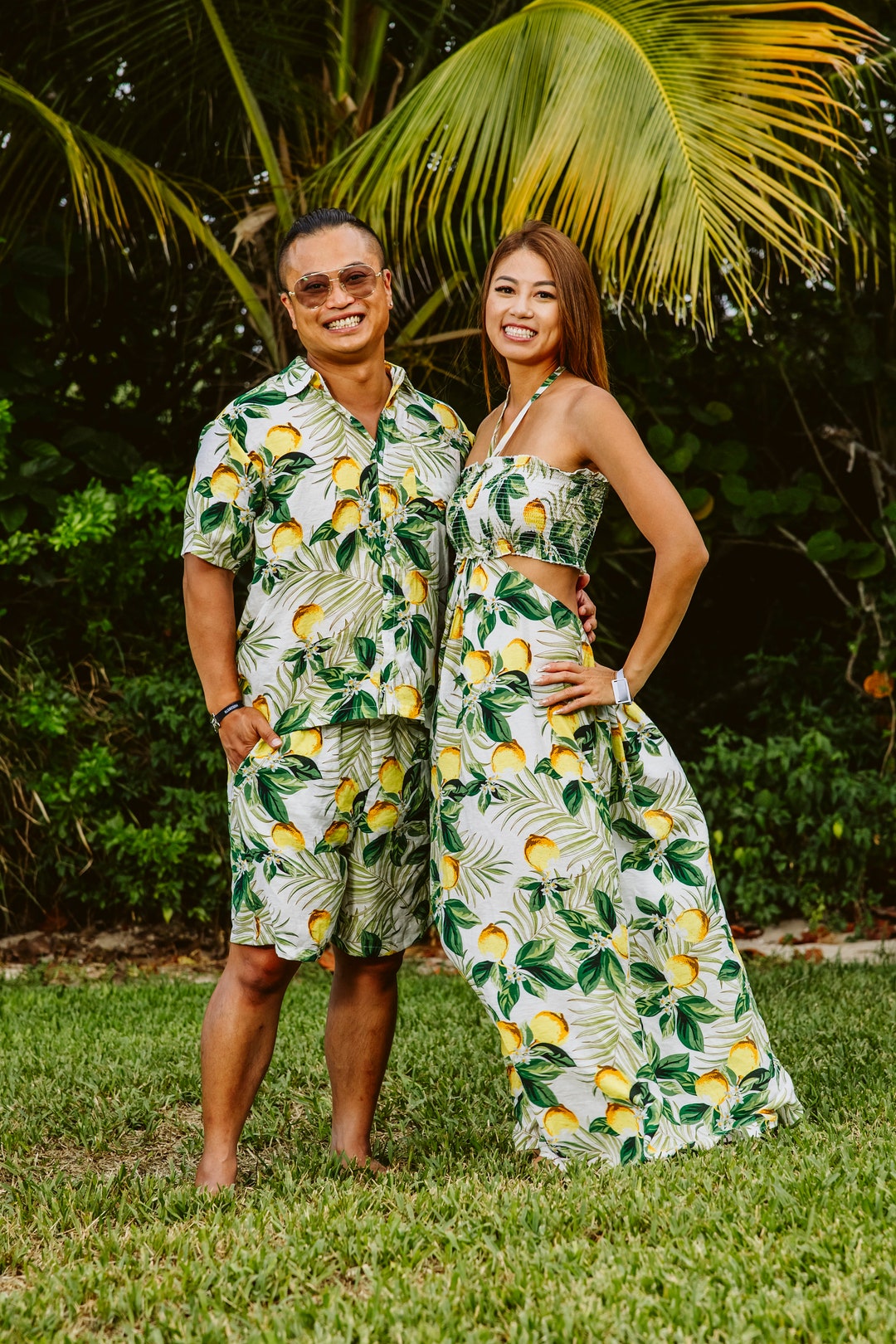 Family Matching Outfits , Hawaiian , Hand Made , Custom Design , Silky Soft Vacation Resort Wear