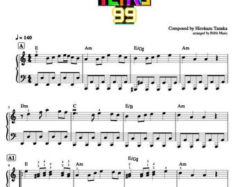 Tetris 99 Theme Piano Sheet Music | Korobeiniki, Easy Piano Arrangement (Digital Download)