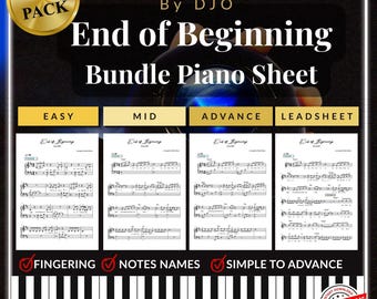 End of Beginning Piano Sheet Music | Djo Beginner to Advanced PDF Bundle (8-in-1)