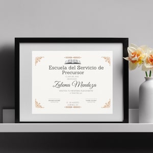 JW Pioneer Service School Certificate / Certificado para Escuela de Precursores