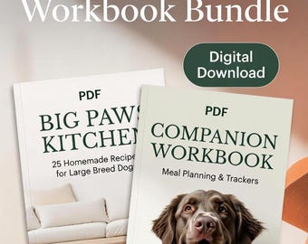 Large Breed Dog Recipe Book & Meal Planner (Digital Download)
