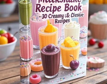 Ultimate Milkshake Recipe Book - 30 Creamy  Creative Recipes (Digital Download PDF)
