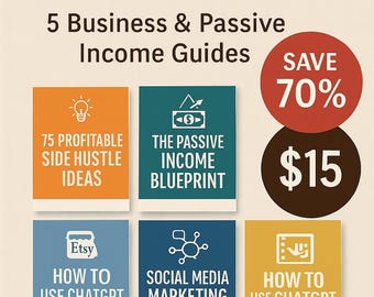 Side Hustle Starter Bundle: 5 Business & Passive Income Guides (Digital Download