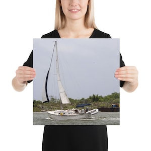 Poster "Barca a vela" da parete, arte, fotografia, vela, costiera, arredamento per la casa, ufficio, occasione speciale, regalo