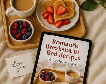 Romantic Breakfast in Bed Recipes – 30+ Cozy Morning Ideas (Digital Download)